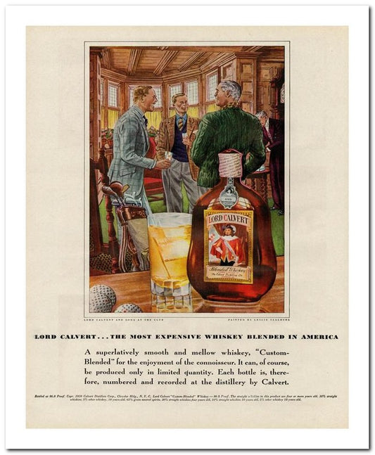 8x10 Vintage Ad 1939 Blended For The Enjoyment Of The Connoisseu 02062501333