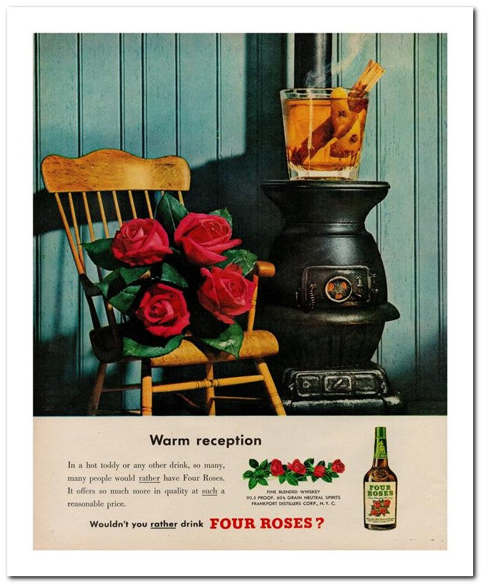 8x10 Vintage Ad 1950 Wouldn't You Rather Drink Four Roses 02062501359