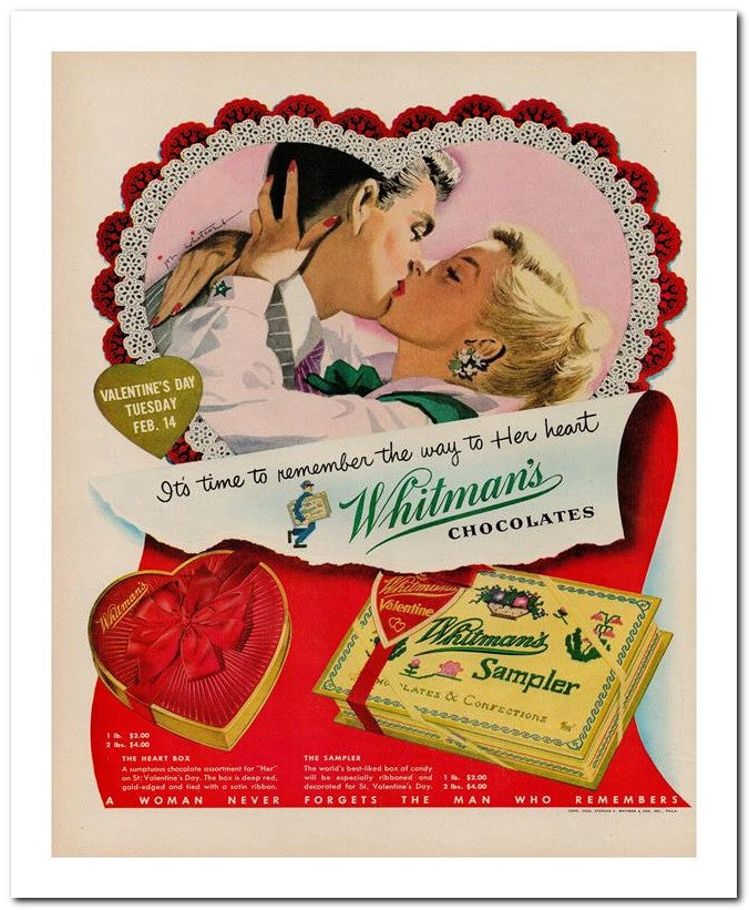8x10 Vintage Ad 1950 Whitman's 02062501361