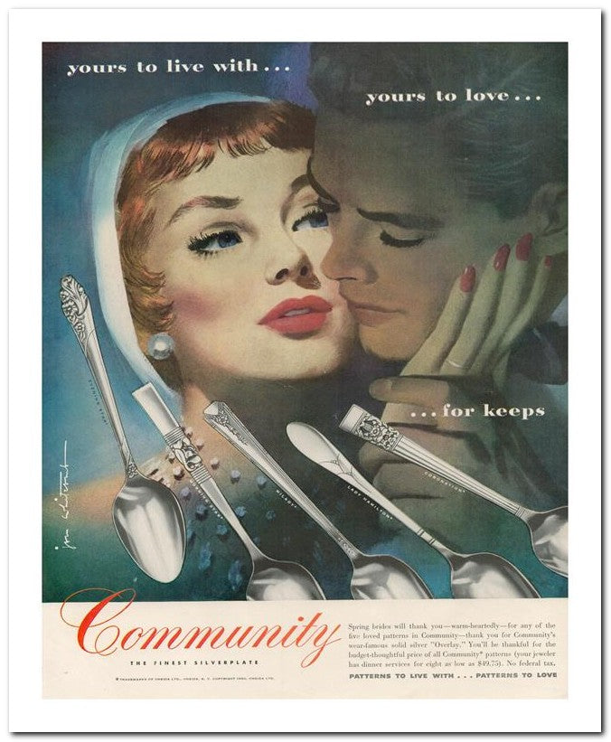 8x10 Vintage Ad 1950 Community 02062501376