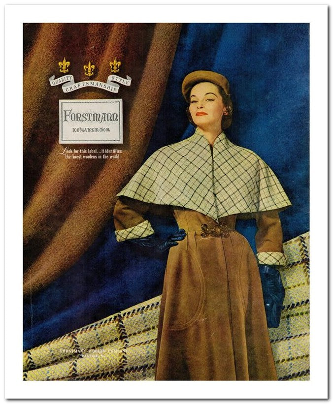 8x10 Vintage Ad 1951 Forstmann 02062501387