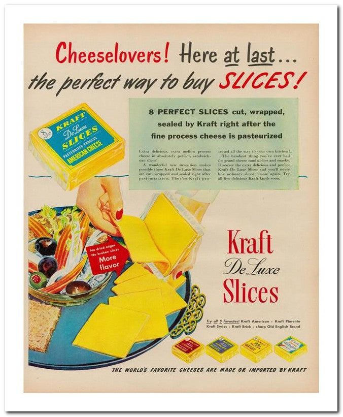 8x10 Vintage Ad 1951 Cheeselovers Here At Last 02062501395