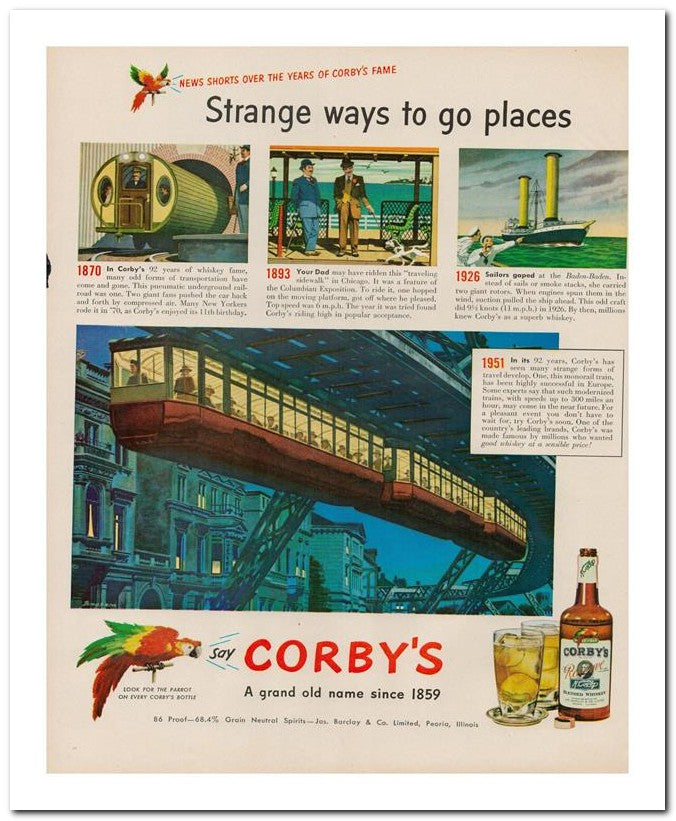 8x10 Vintage Ad 1951 Strange Ways To Go Places 02062501431