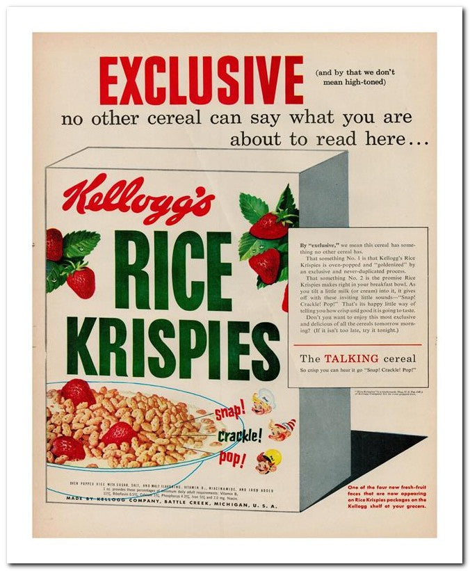 8x10 Vintage Ad 1951 Krispies 02062501442