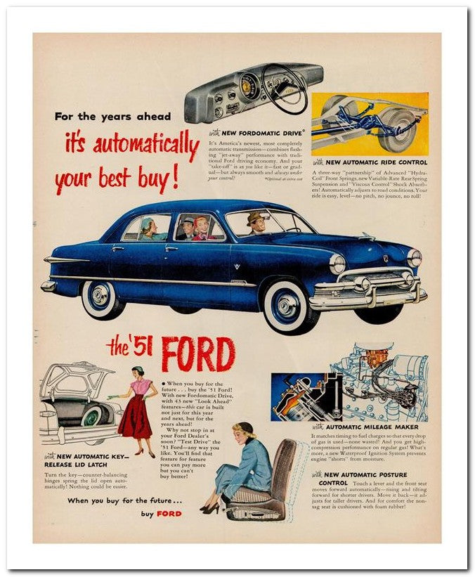 8x10 Vintage Ad 1951 It's Automatically 02062501458