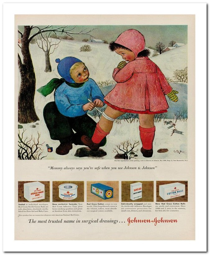 8x10 Vintage Ad 1951 The Most Trusted Name In Surgical Dressings 02062501472