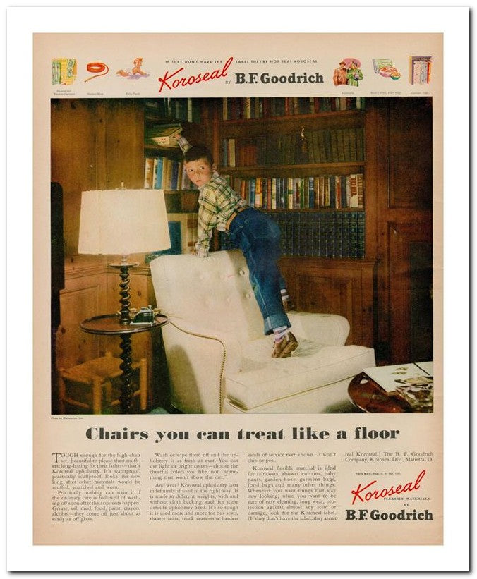 8x10 Vintage Ad 1951 Chairs You Can Treat Like A Floor 02062501491