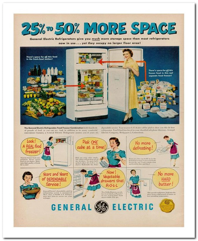 8x10 Vintage Ad 1951 25 To 50 More Space 02062501497
