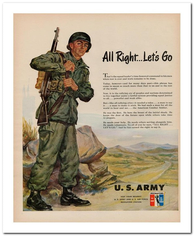 8x10 Vintage Ad 1951 All Right Let's 02062501578