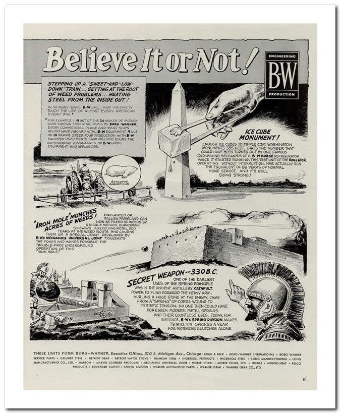 8x10 Vintage Ad 1951 Believe It Or Not 02062501596