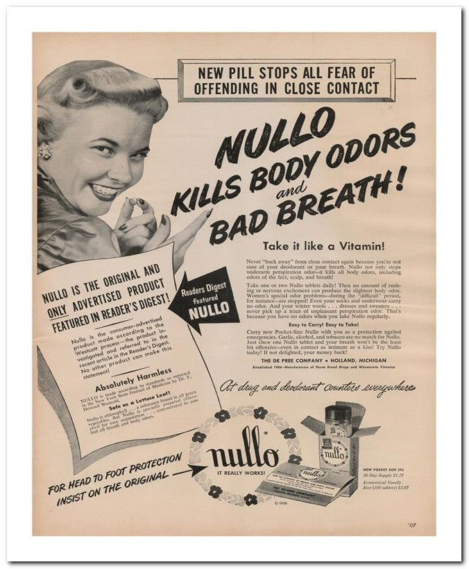 8x10 Vintage Ad 1951 Nullo 02062501618