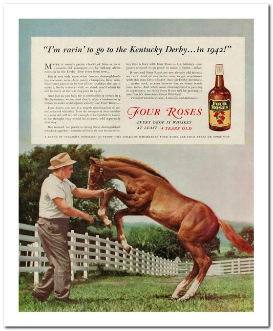 8x10 Vintage Ad 1939 I'm Rarin To Go To The Kentucky Derby In 19 02062501740