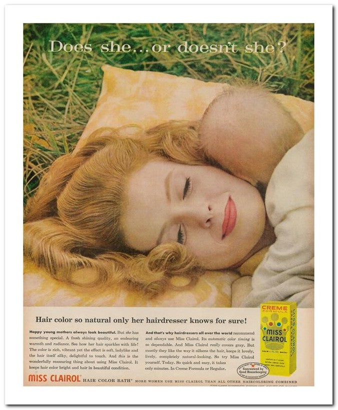 8x10 Vintage Ad 1960 Does She Or Doesn't She 02062501752