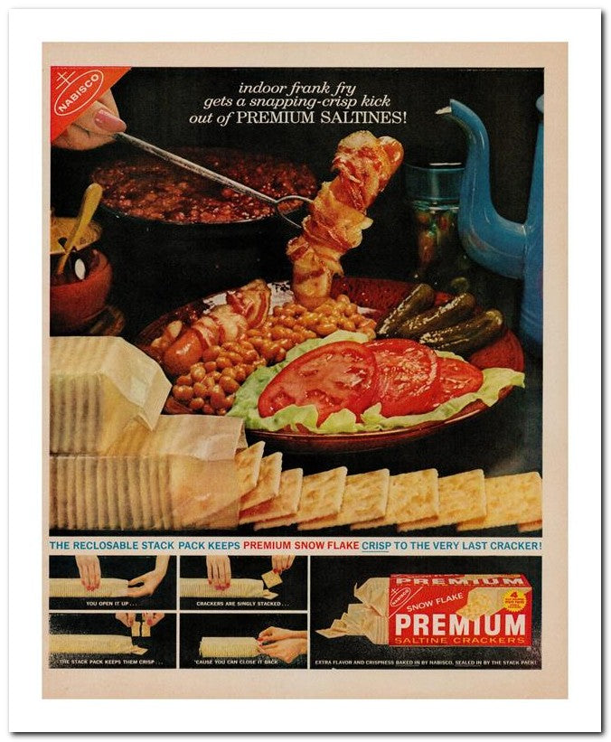 8x10 Vintage Ad 1962 The Reclosable Stack Pack Keeps Premium Sno 02062501774