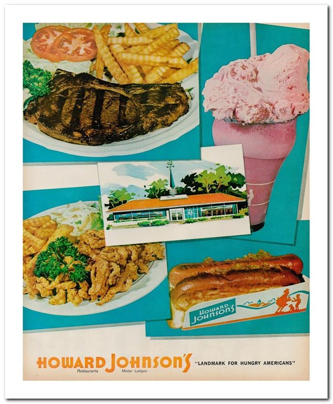 8x10 Vintage Ad 1962 Howard Johnson's 02062501800