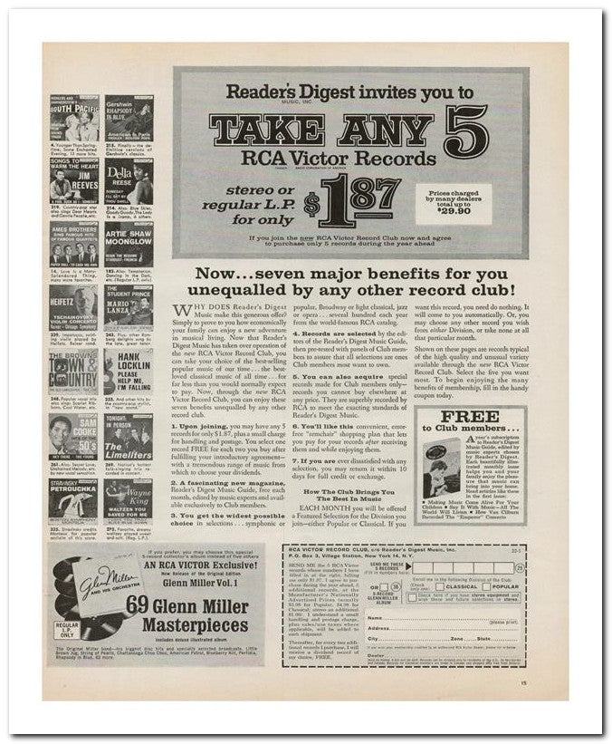 8x10 Vintage Ad 1962 Take Any 5 02062501814