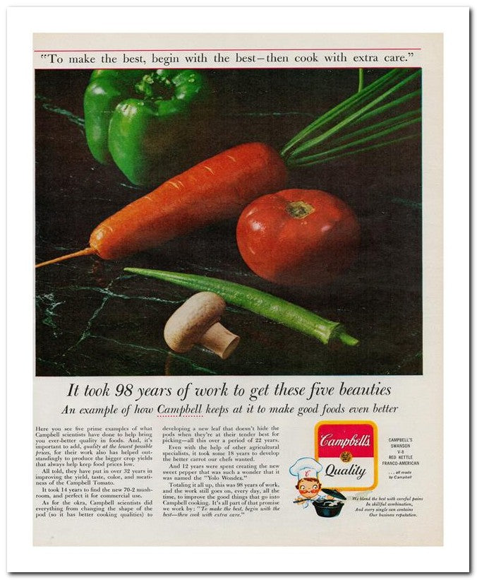 8x10 Vintage Ad 1963 It Took 98 Years Of Work To Get These Five 02062501848