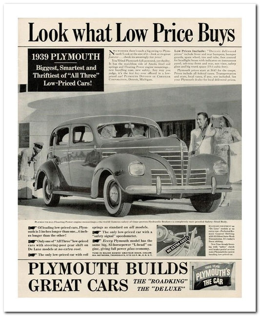 8x10 Vintage Ad 1939 Look What Low Price 02062501872