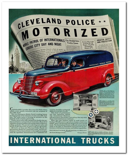 8x10 Vintage Ad 1939 International Trucks Motorized 02062501894
