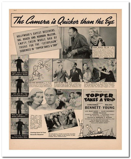 8x10 Vintage Ad 1939 The Camera Is Quicker Than 02062501905