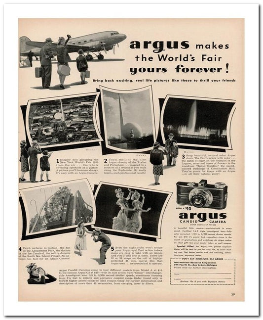 8x10 Vintage Ad 1939 Argus Makes 02062501938