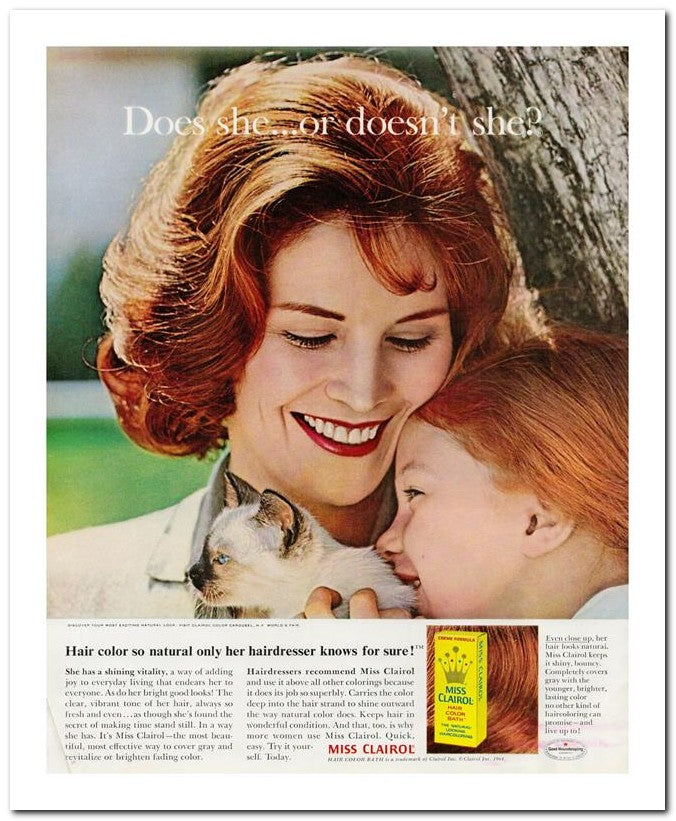 8x10 Vintage Ad 1964 Does She Or Doesn't She 02062501964