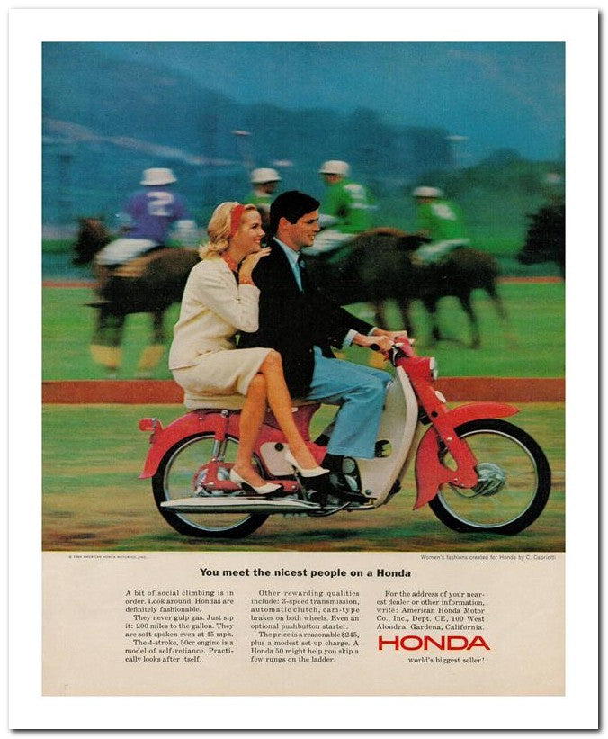 8x10 Vintage Ad 1964 You Meet The Nicest People On A Honda 02062502016