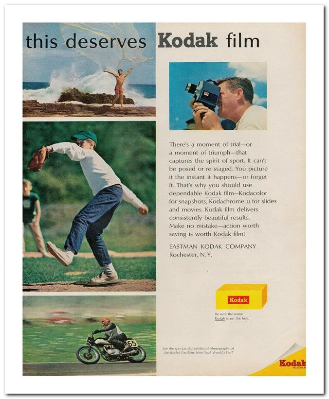 8x10 Vintage Ad 1964 This Deserves Kodak Film 02062502021