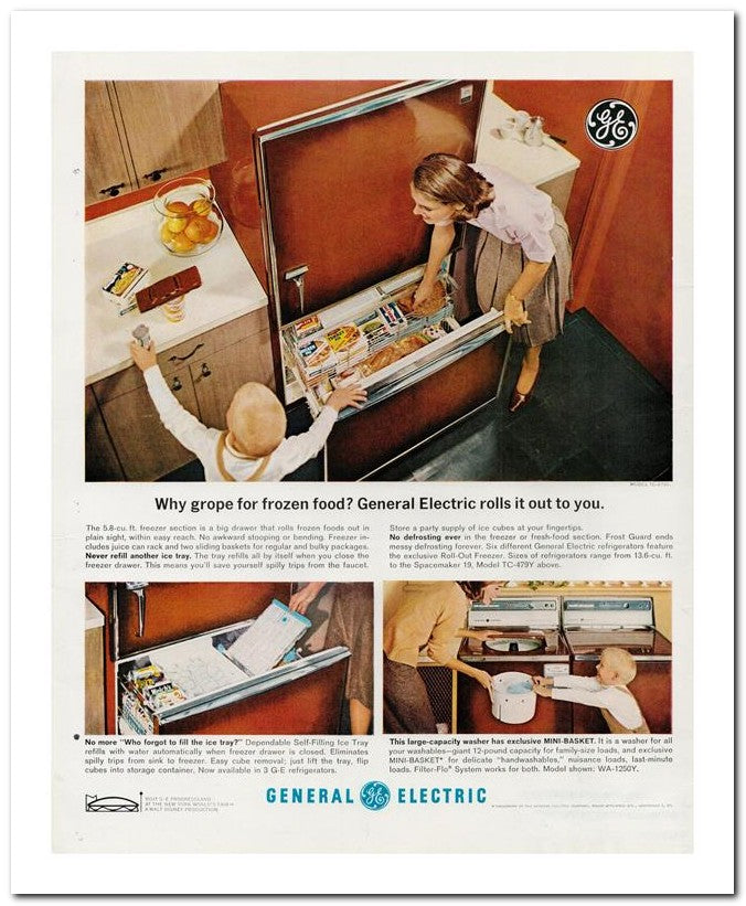 8x10 Vintage Ad 1964 Why Grope For Frozen Food General Electric 02062502023