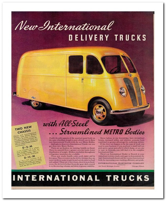 8x10 Vintage Ad 1939 International Trucks 02062502048