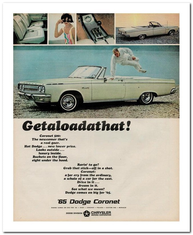 8x10 Vintage Ad 1964 Getaload Athat 02062502063
