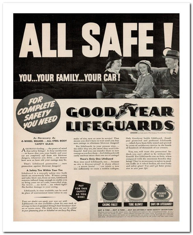 8x10 Vintage Ad 1939 All Safe 02062502070