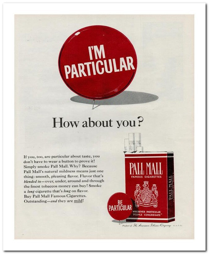 8x10 Vintage Ad 1964 Particular 02062502074