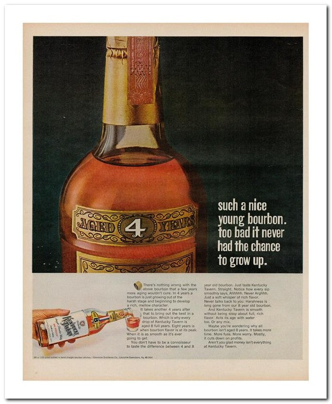8x10 Vintage Ad 1964 Aged 4 Years 02062502082