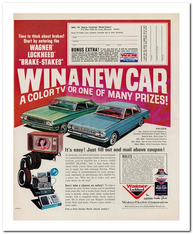 8x10 Vintage Ad 1964 Wina New Car 02062502091
