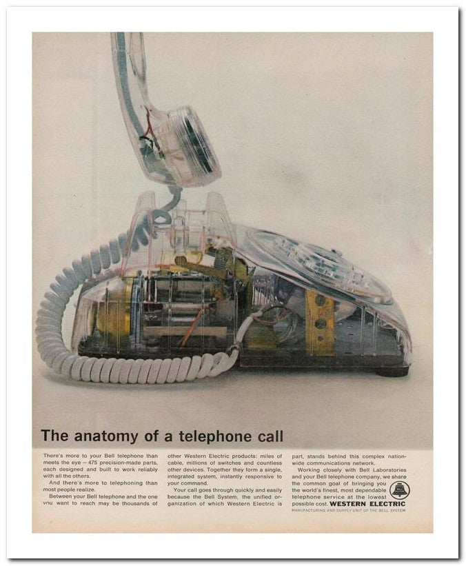 8x10 Vintage Ad 1964 The Anatomy Of A Telephone Call 02062502172
