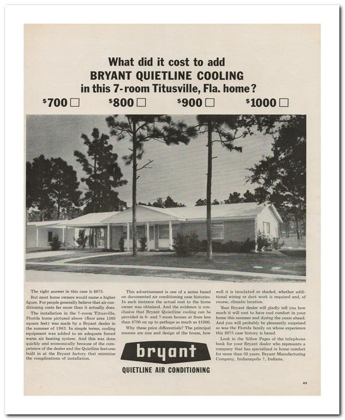 8x10 Vintage Ad 1964 In This 7 Room Titusville Fla Home 02062502174