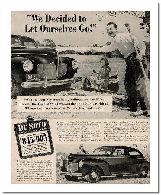 8x10 Vintage Ad 1940 Let Ourselves Go 02062502180