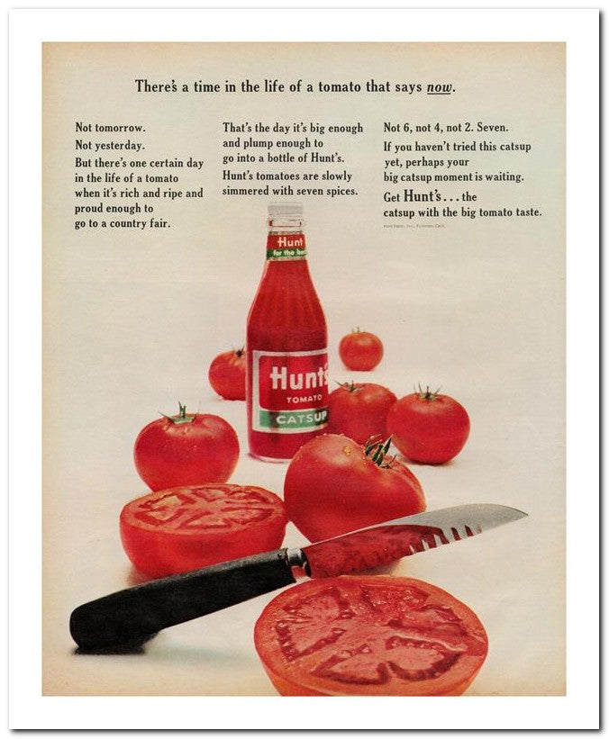 8x10 Vintage Ad 1964 There's A Time In The Life Of A Tomato That 02062502215