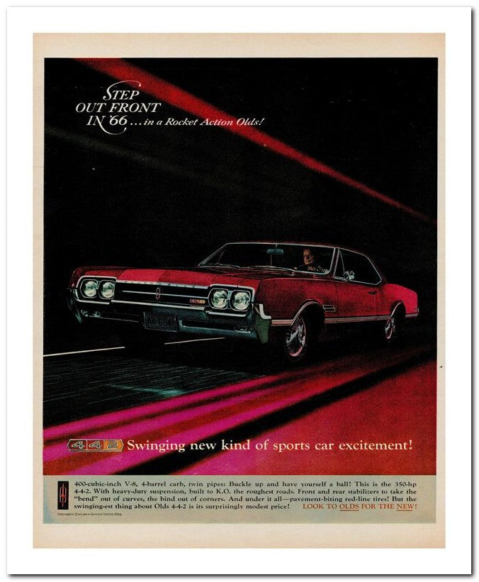8x10 Vintage Ad 1965 442 Swinging New Kind Of Sports Car Excitem 02062502249