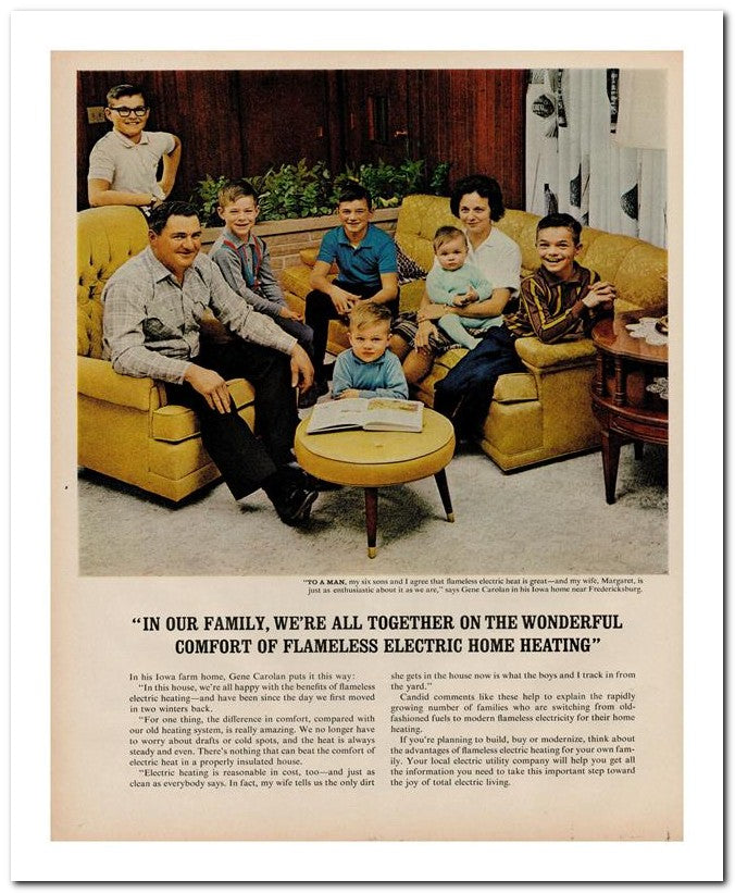 8x10 Vintage Ad 1965 In Our Family We Re All Together On The Won 02062502288