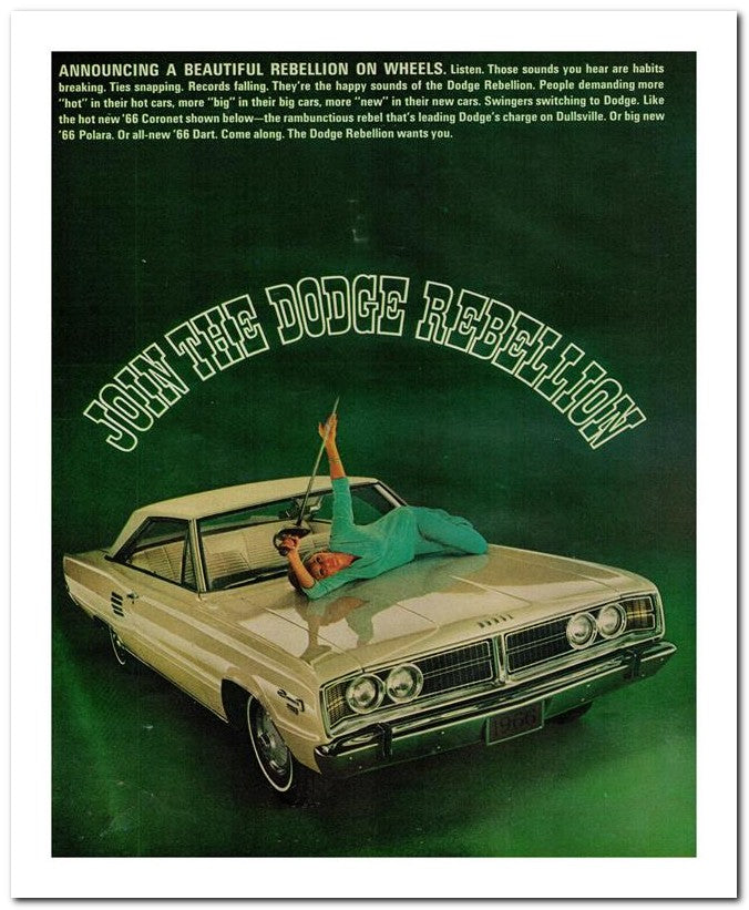 8x10 Vintage Ad 1965 Rebellion 02062502298