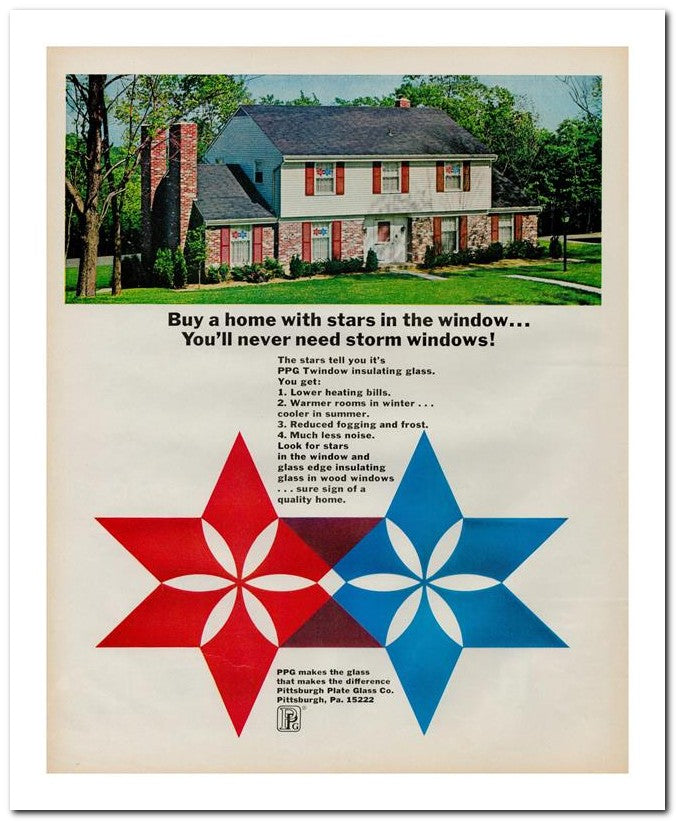 8x10 Vintage Ad 1965 Buy A Home With Stars In The Window 02062502346