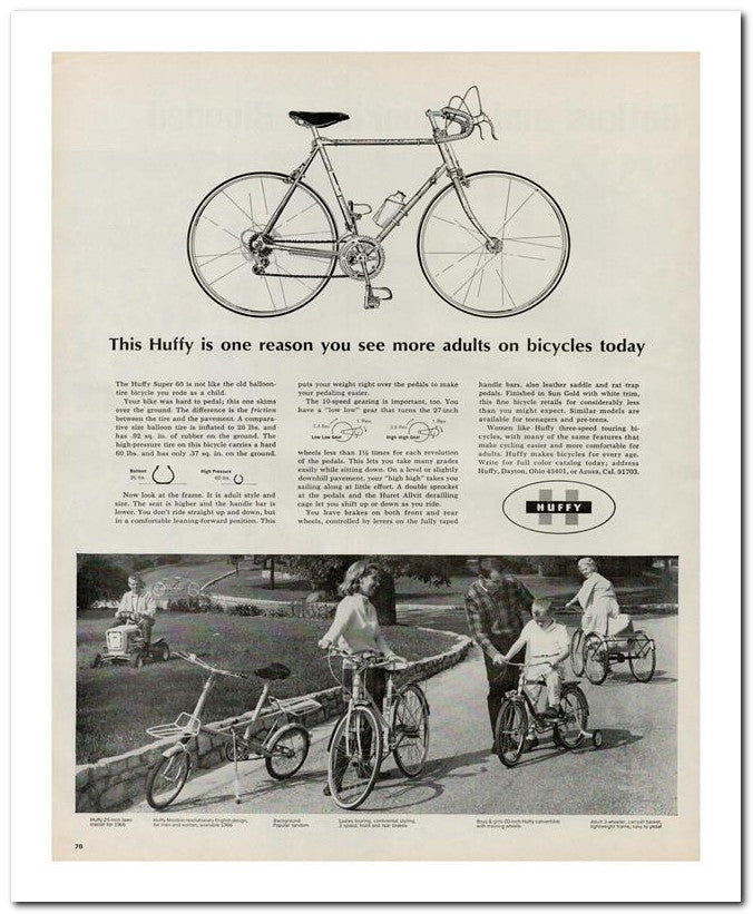 8x10 Vintage Ad 1965 This Huffy Is One Reason You See More Ad Ul 02062502357