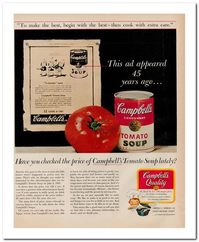 8x10 Vintage Ad 1966 Have You Checked The Price Of Campbell's To 02062502369