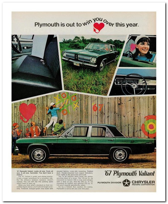 8x10 Vintage Ad 1966 Plymouth Is Out To This Year 02062502373