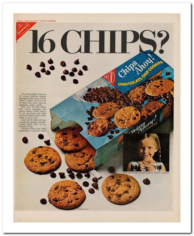 8x10 Vintage Ad 1967 16 Chips 02062502492