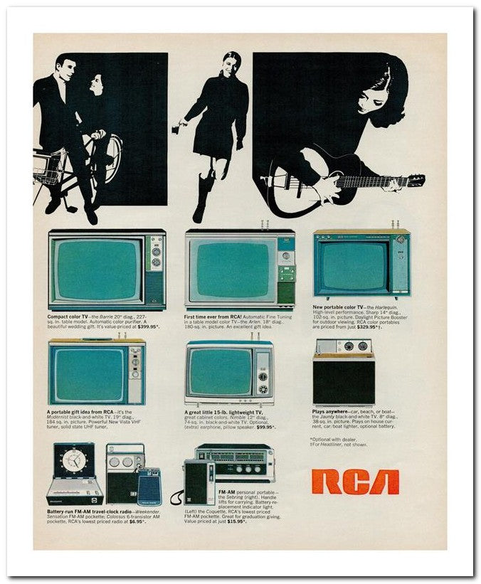 8x10 Vintage Ad 1968 Rca 02062502513