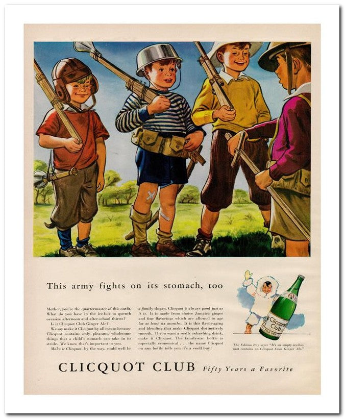 8x10 Vintage Ad 1942 Clicquot Club Fifty Years A Favorite 02062502543