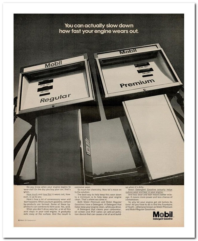 8x10 Vintage Ad 1969 How Fast Your Engine Wears Out 02062502566